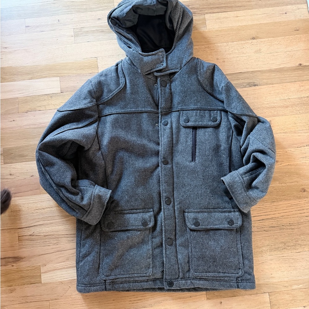 Men's Gray Hooded Jacket